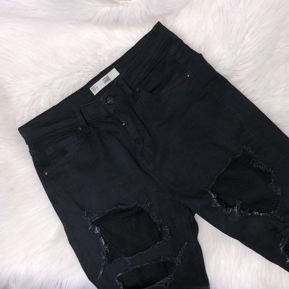 RARE TOPSHOP MOTO FISHNET JAIME JEANS - Picture 2 of 9